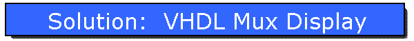Solution:  VHDL Mux Display